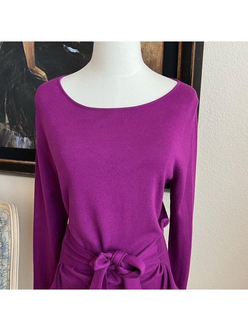 Marella Emme Fuchsia Tie Front or Black Sweater Size M Retail was $297!